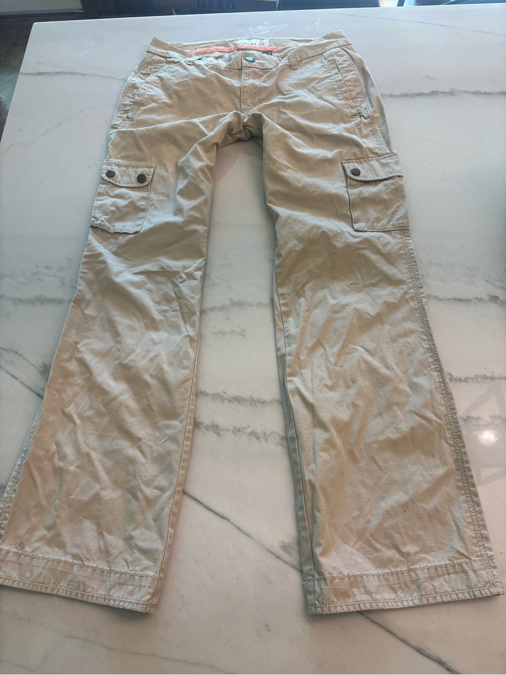 Ultra Low Rise Y2K Old Navy Cargos Flare/Wide 100% cotton size 6